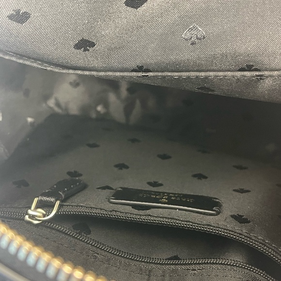 Kate Spade Black Backpack with Red Floral Pattern - Picture 9 of 12